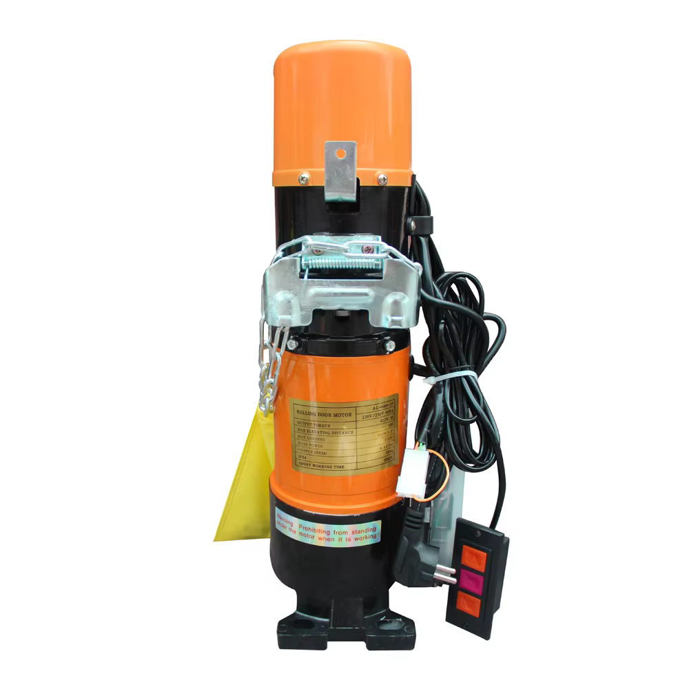 YERQI rolling door motor range illustration; final kit may vary