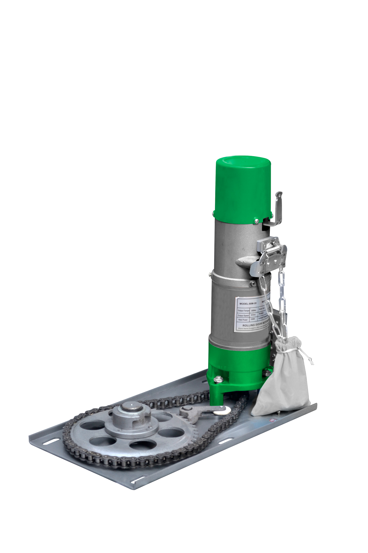 Green and silver motor edited-colour visual reference, not a confirmed production finish