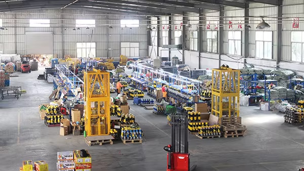 Supplied wide view of equipment in a production area